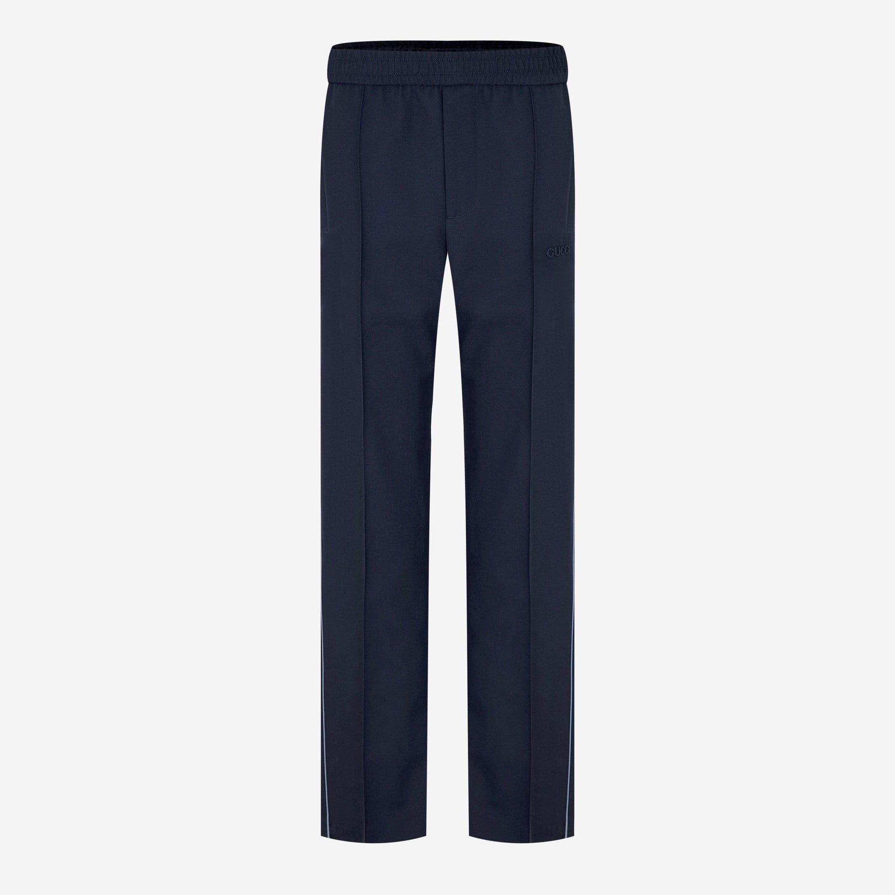 Embroidered Wool Twill Trousers