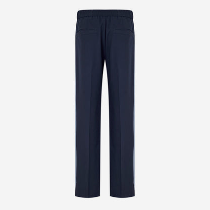 Embroidered Wool Twill Trousers