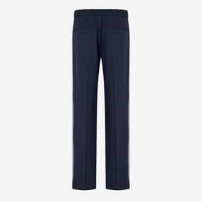 Embroidered Wool Twill Trousers
