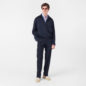 Embroidered Wool Twill Trousers