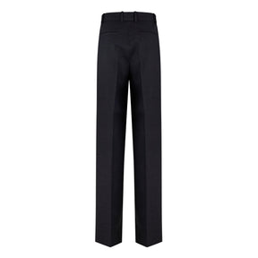 Women's Plain Wool Wide Leg Trousers