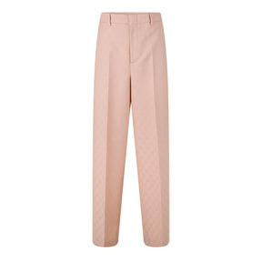 Wool Jacquard Straight Leg Trousers