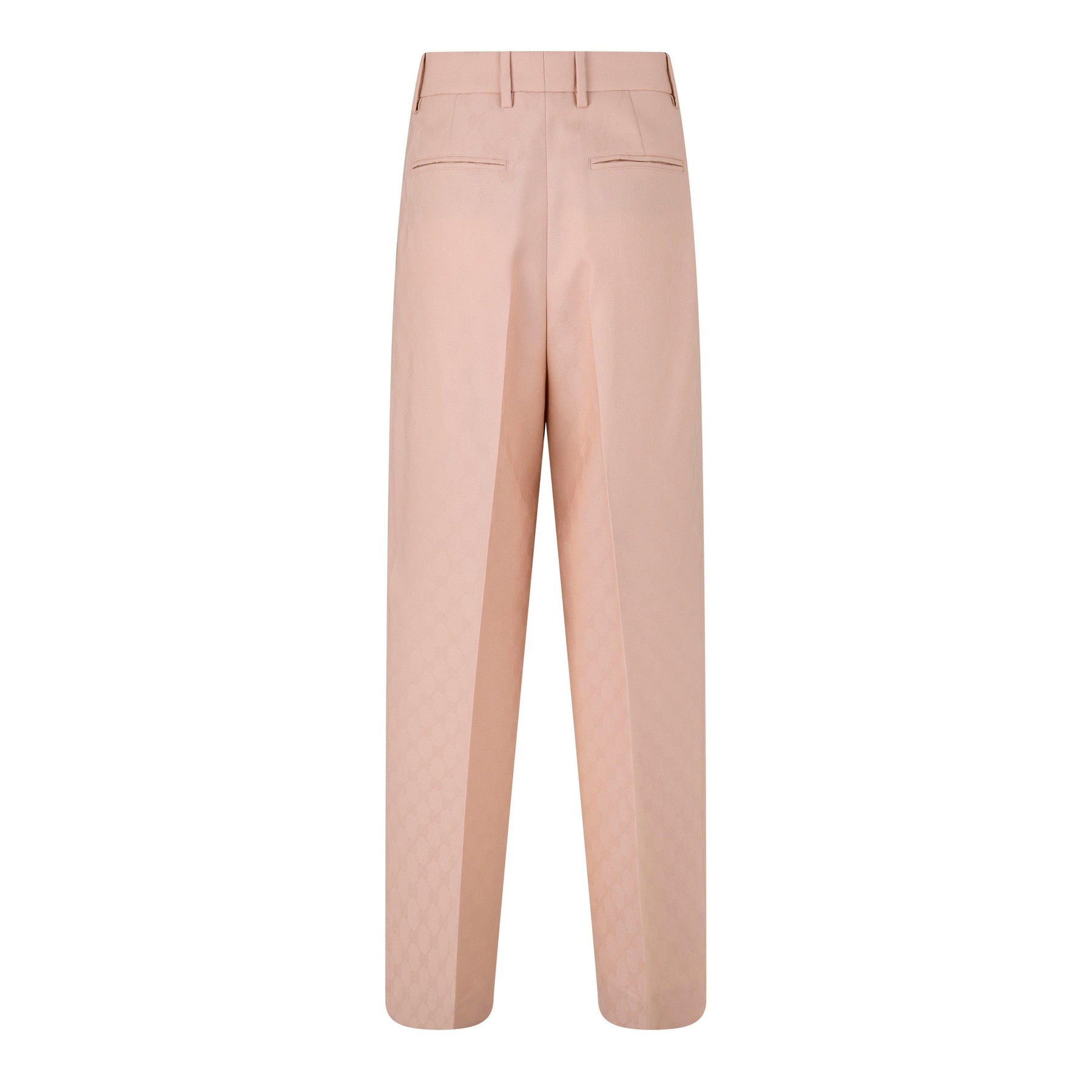 Wool Jacquard Straight Leg Trousers