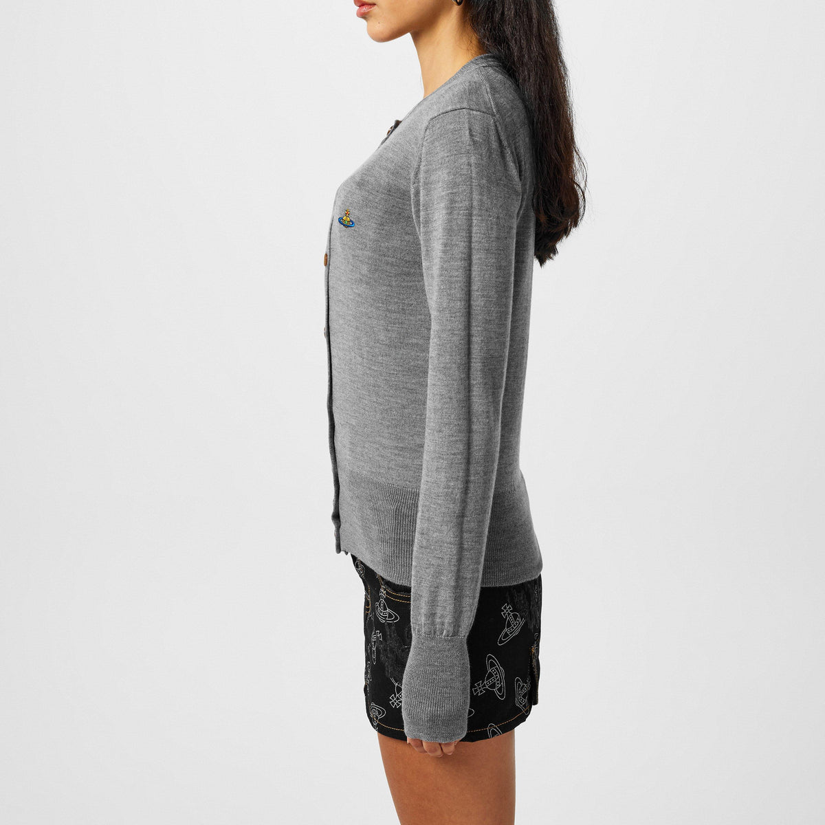 Women's Plain Wool Knit Cardigan