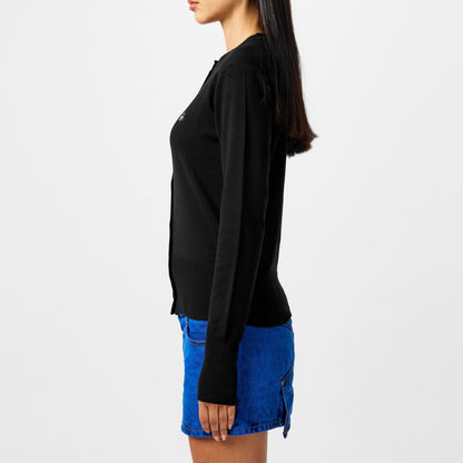 Plain Wool Knit Cardigan