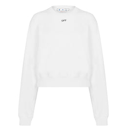 Stamp Cotton Long Sleeve Crew Sweatshirt