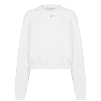 Stamp Cotton Long Sleeve Crew Sweatshirt