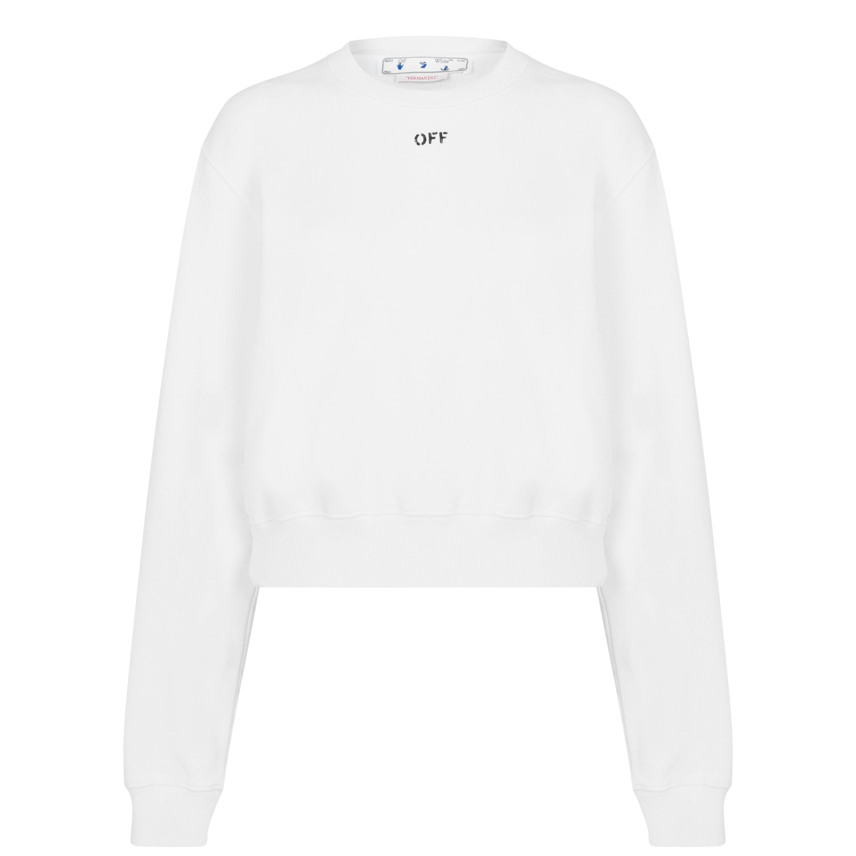 Stamp Cotton Long Sleeve Crew Sweatshirt