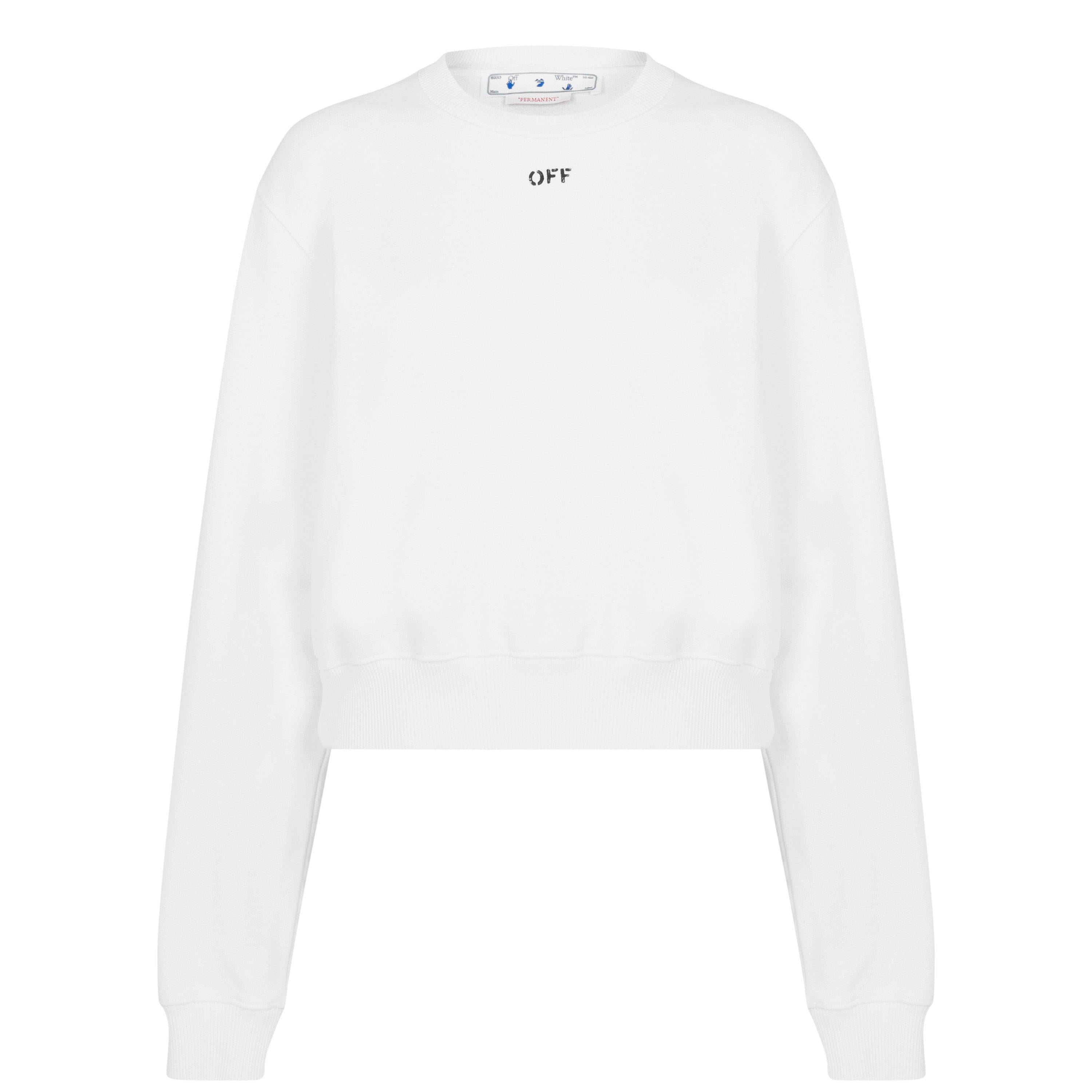 Stamp Cotton Long Sleeve Crew Sweatshirt