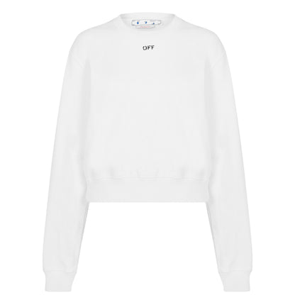 Stamp Cotton Long Sleeve Crew Sweatshirt