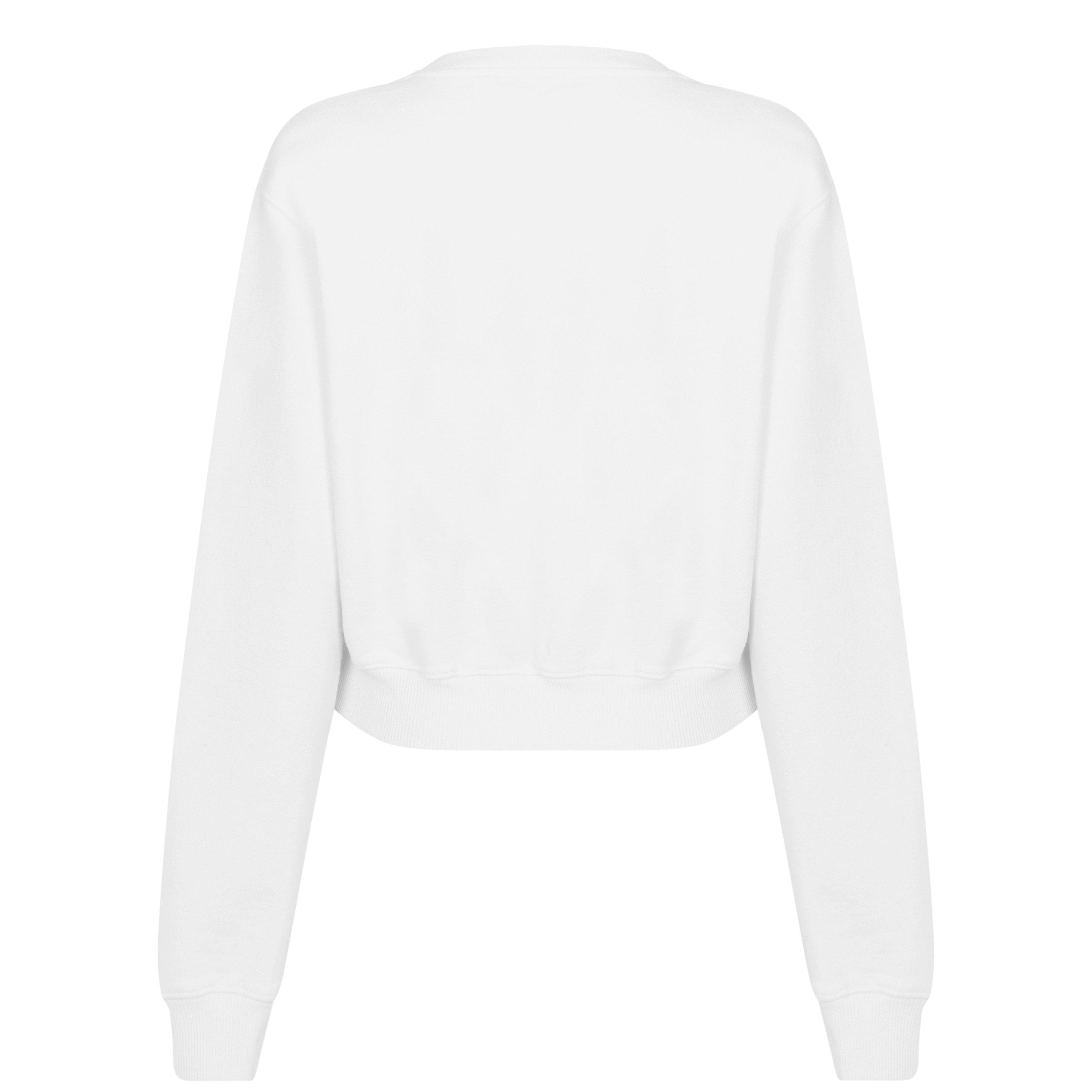 Stamp Cotton Long Sleeve Crew Sweatshirt