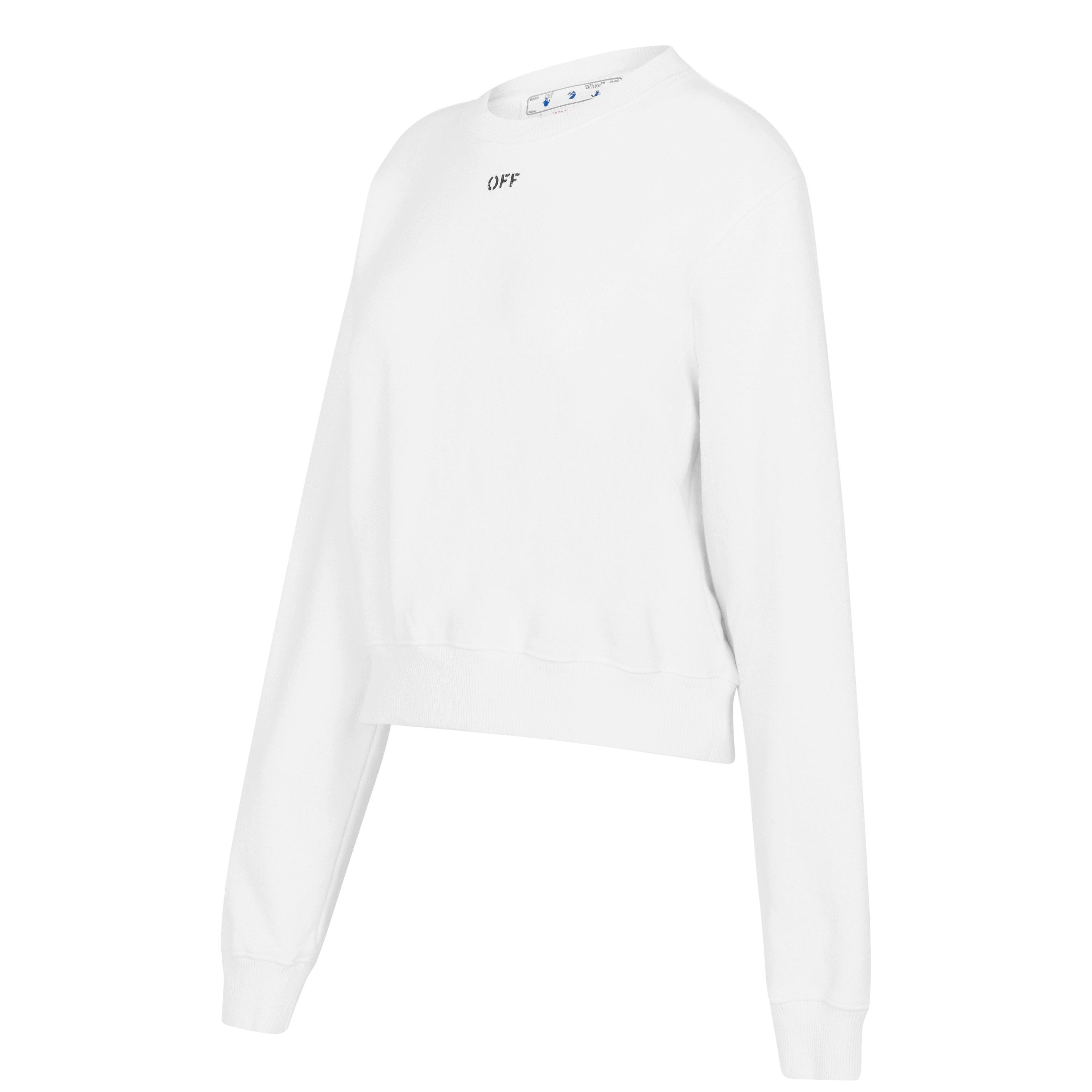 Stamp Cotton Long Sleeve Crew Sweatshirt
