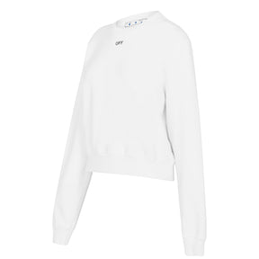 Women's Stamp Crew Sweatshirt, OFF Stamp Printed