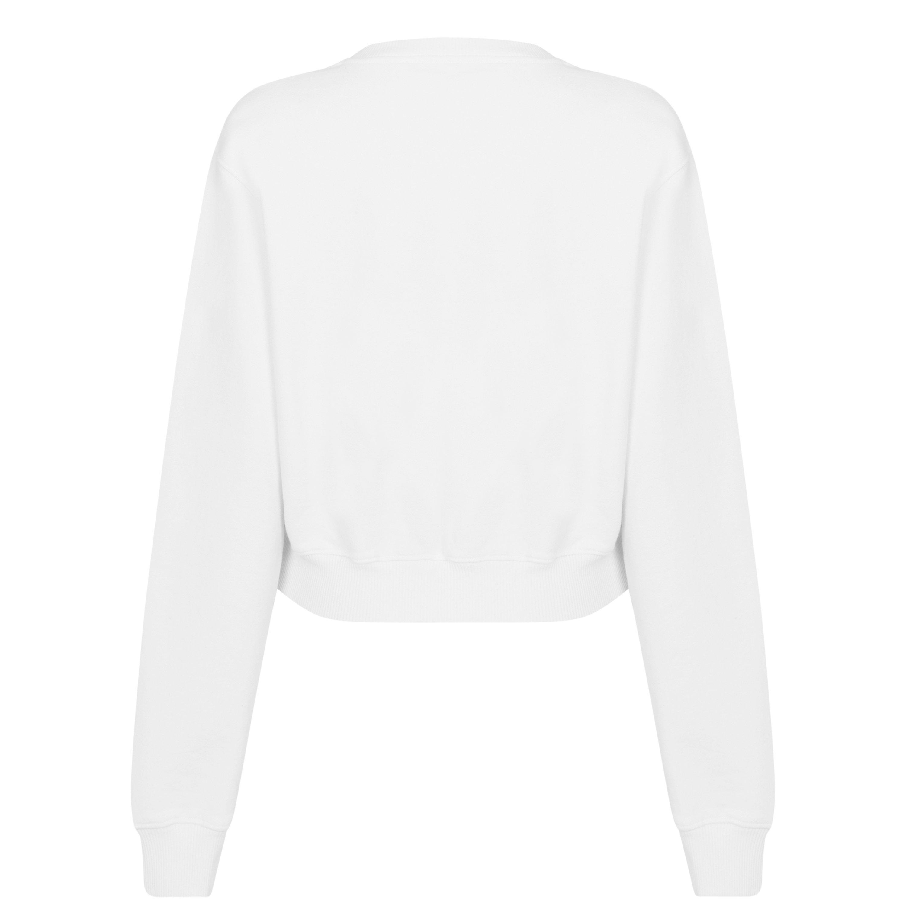 Stamp Cotton Long Sleeve Crew Sweatshirt