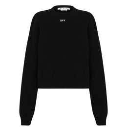Stamp Cotton Long Sleeve Crew Sweatshirt