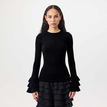 Maglia Ruffled-Curls Knit