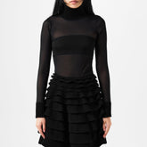 Sheer Turtleneck Top