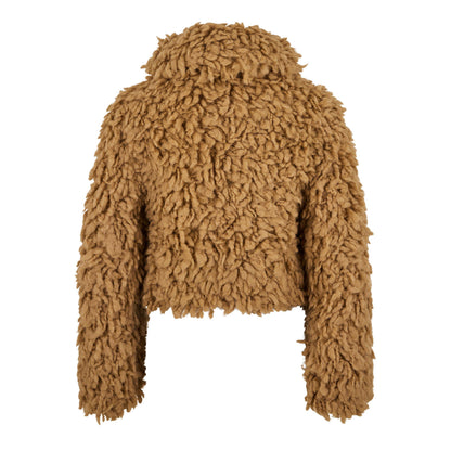 Textured Faux Fur Coat