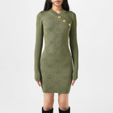 Gingham Button Dress