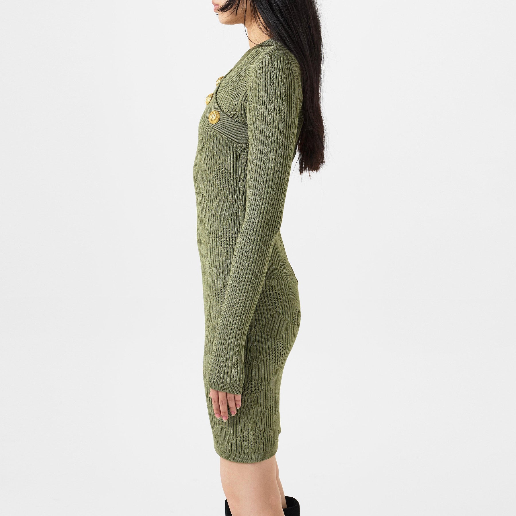 Gingham Button Dress