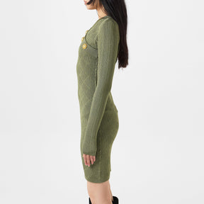 Gingham Button Dress