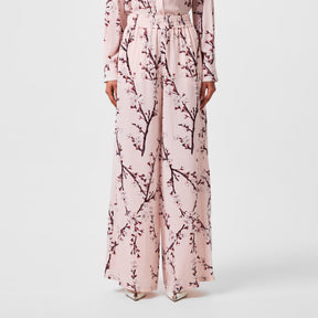 Floral Print Wide Leg Trousers