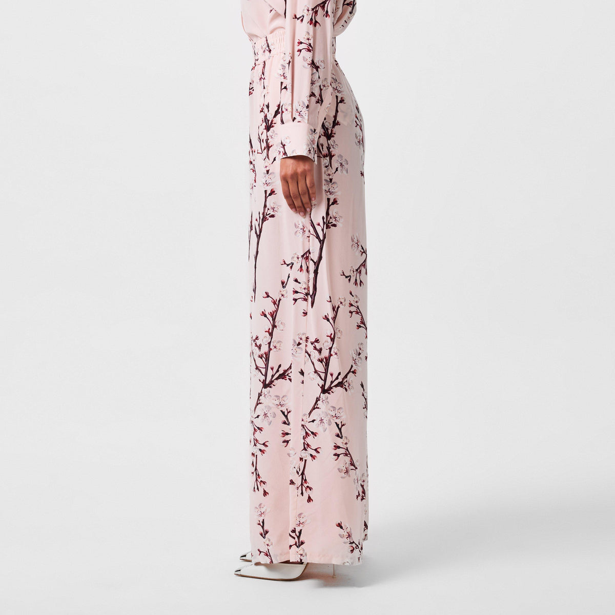 Floral Print Wide Leg Trousers