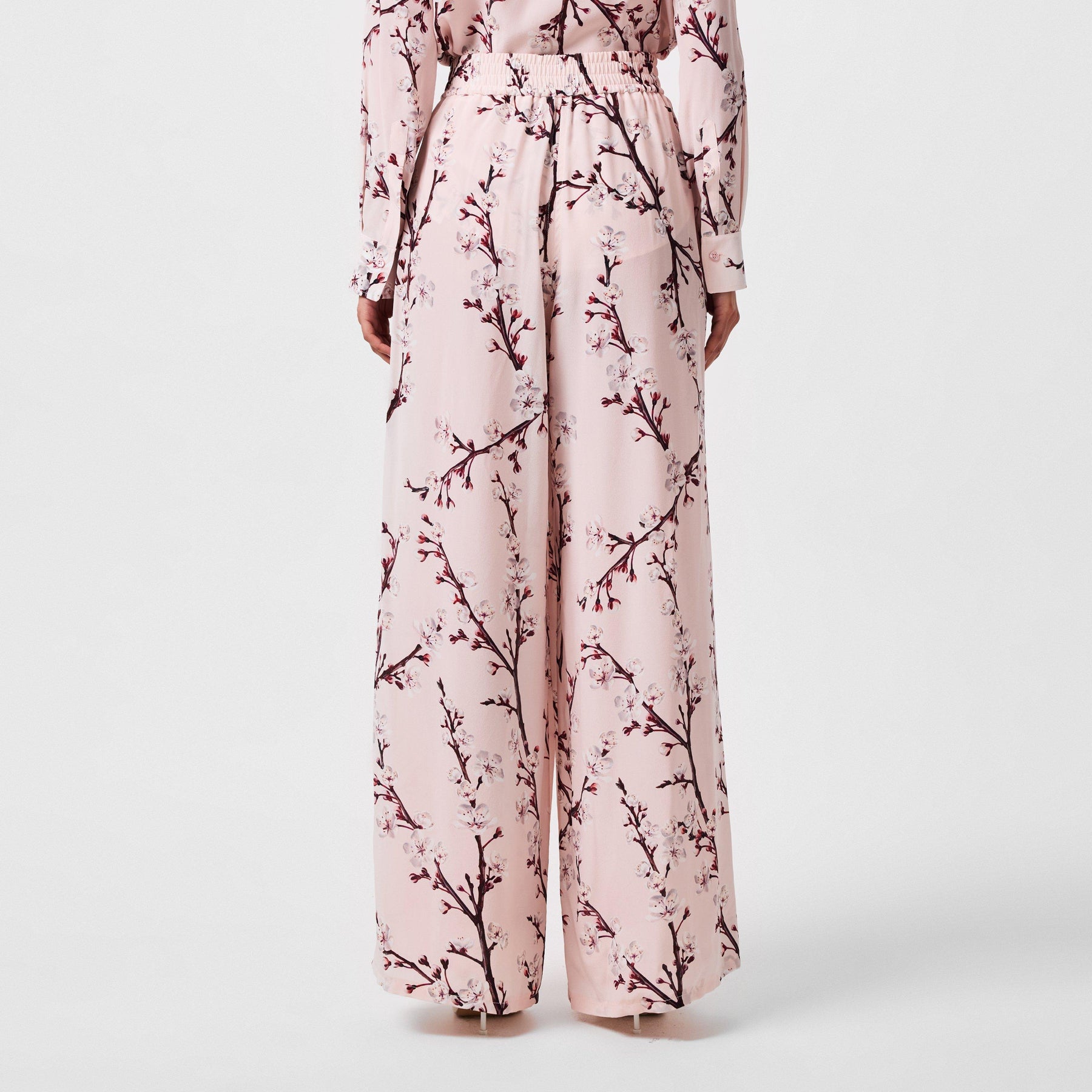 Floral Print Wide Leg Trousers