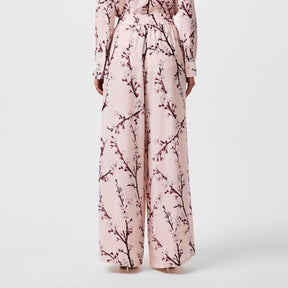 Floral Print Wide Leg Trousers