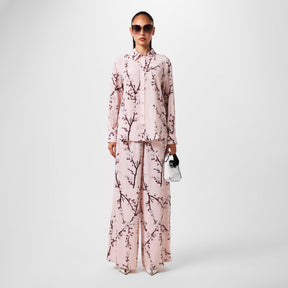 Floral Print Wide Leg Trousers