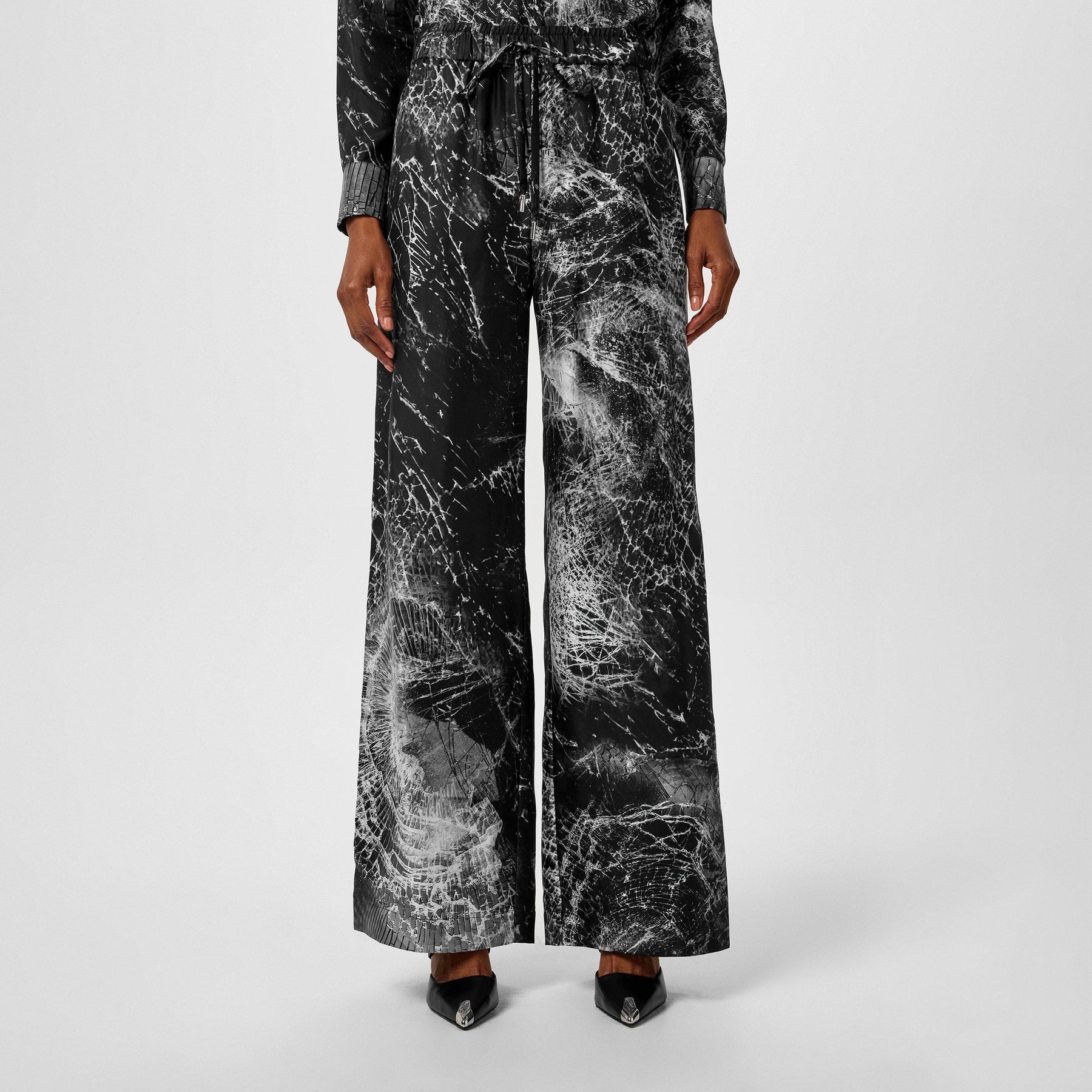 Smashed Screen Silk Trousers