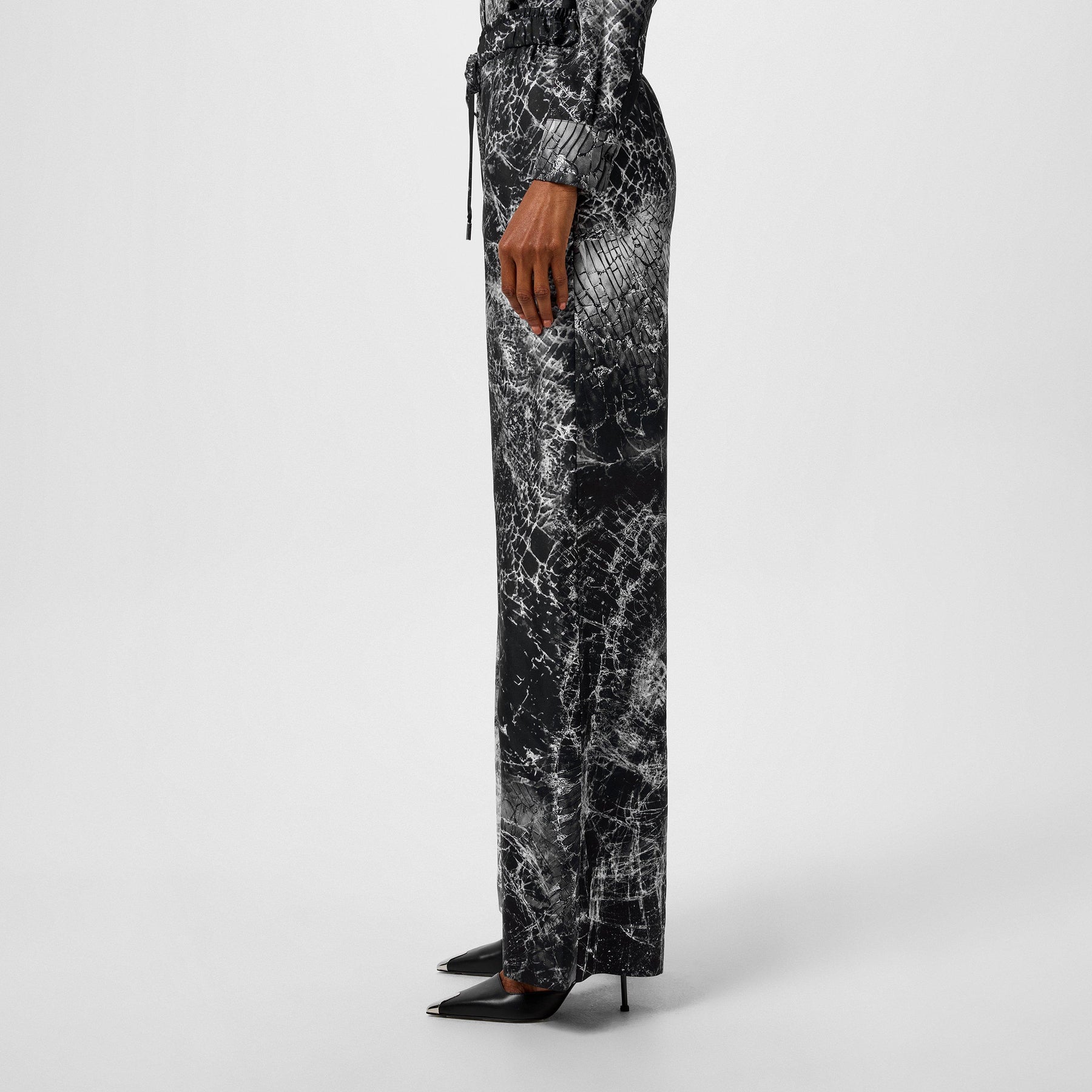 Smashed Screen Silk Trousers
