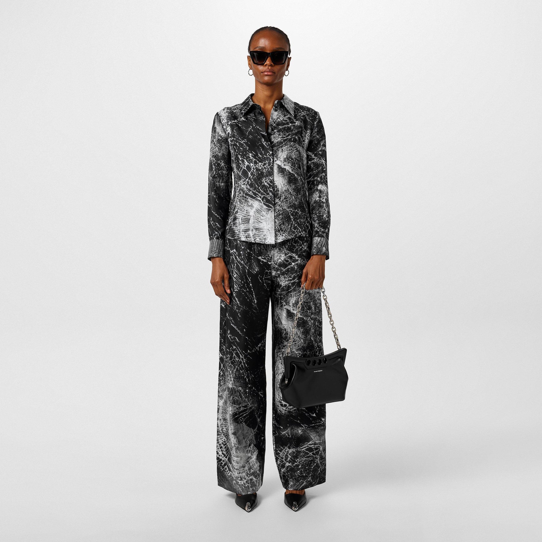 Smashed Screen Silk Trousers