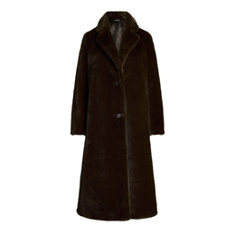 Polo Ralph Lauren Long Sleeve Button Faux Fur Coat