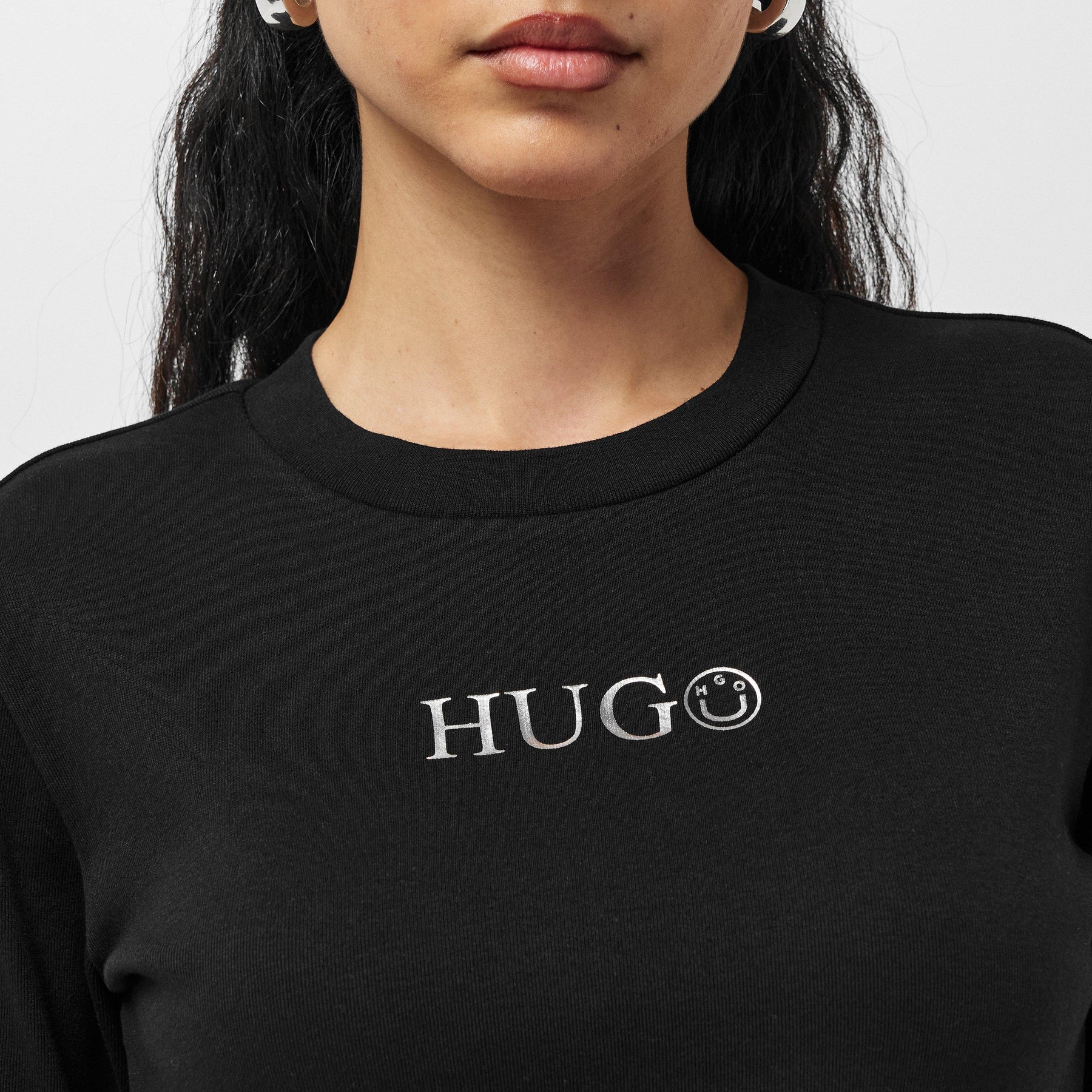 Long Sleeved Metallic Logo T-shirt