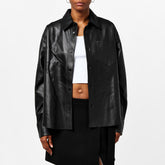 Boxy Fit Leather Shirt