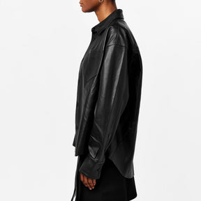 Boxy Fit Leather Shirt