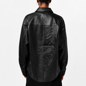 Boxy Fit Leather Shirt