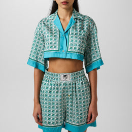 Diamond Cropped Shirt