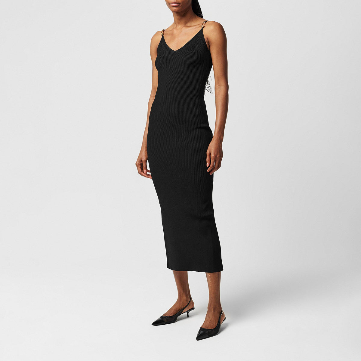 Embellished Stretch-Jersey Midi Dress