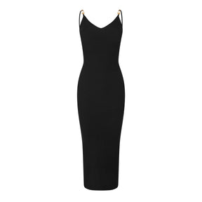Embellished Stretch-Jersey Midi Dress