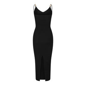 Embellished Stretch-Jersey Midi Dress