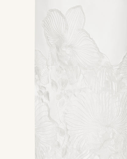 Orchid Embroidered Corset Dress - White
