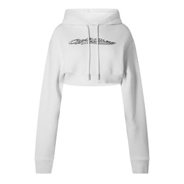 Blng Bbl Logo Cotton Long Sleeve Cropped Hoodie