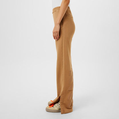 Diagonal Taper Open Hem Fleece Joggers