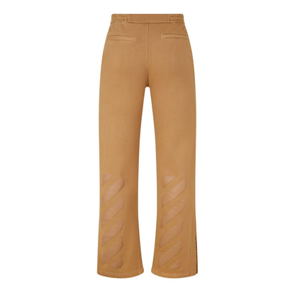 Diagonal Taper Open Hem Fleece Joggers