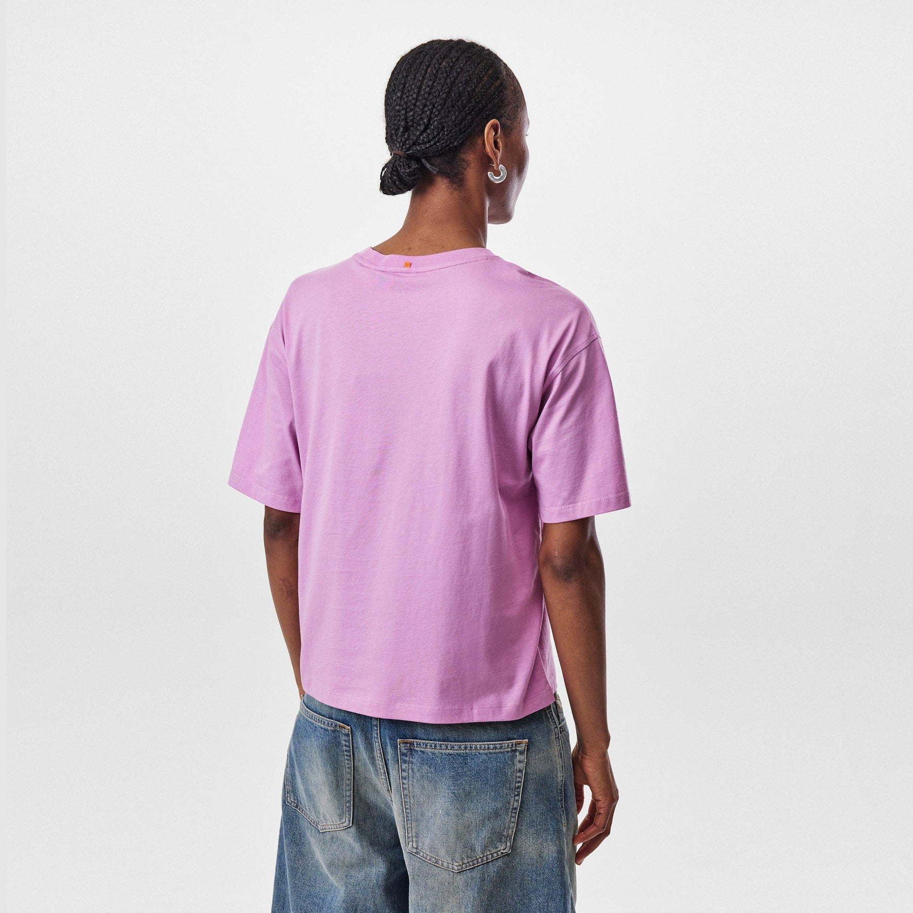 Women's Shiny Logo T-Shirt with Centre Logo