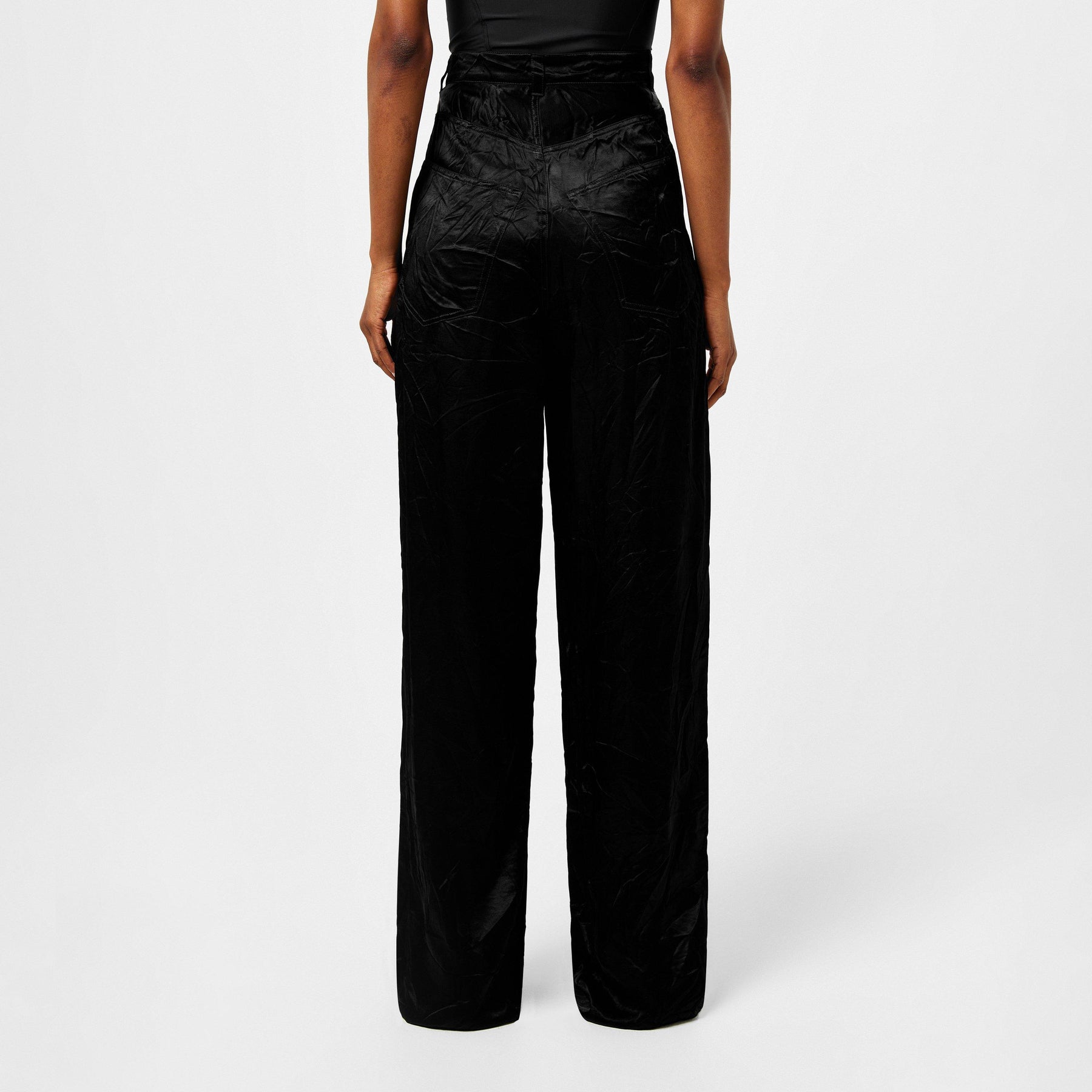 Crinkled Satin Pants
