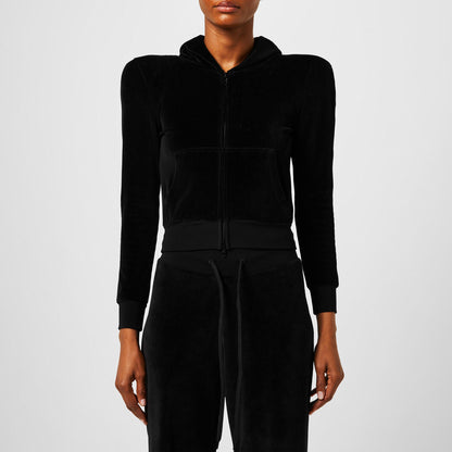 Round Shoulder Zip-Up Hoodie
