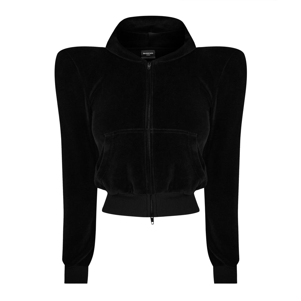 Round Shoulder Zip-Up Hoodie
